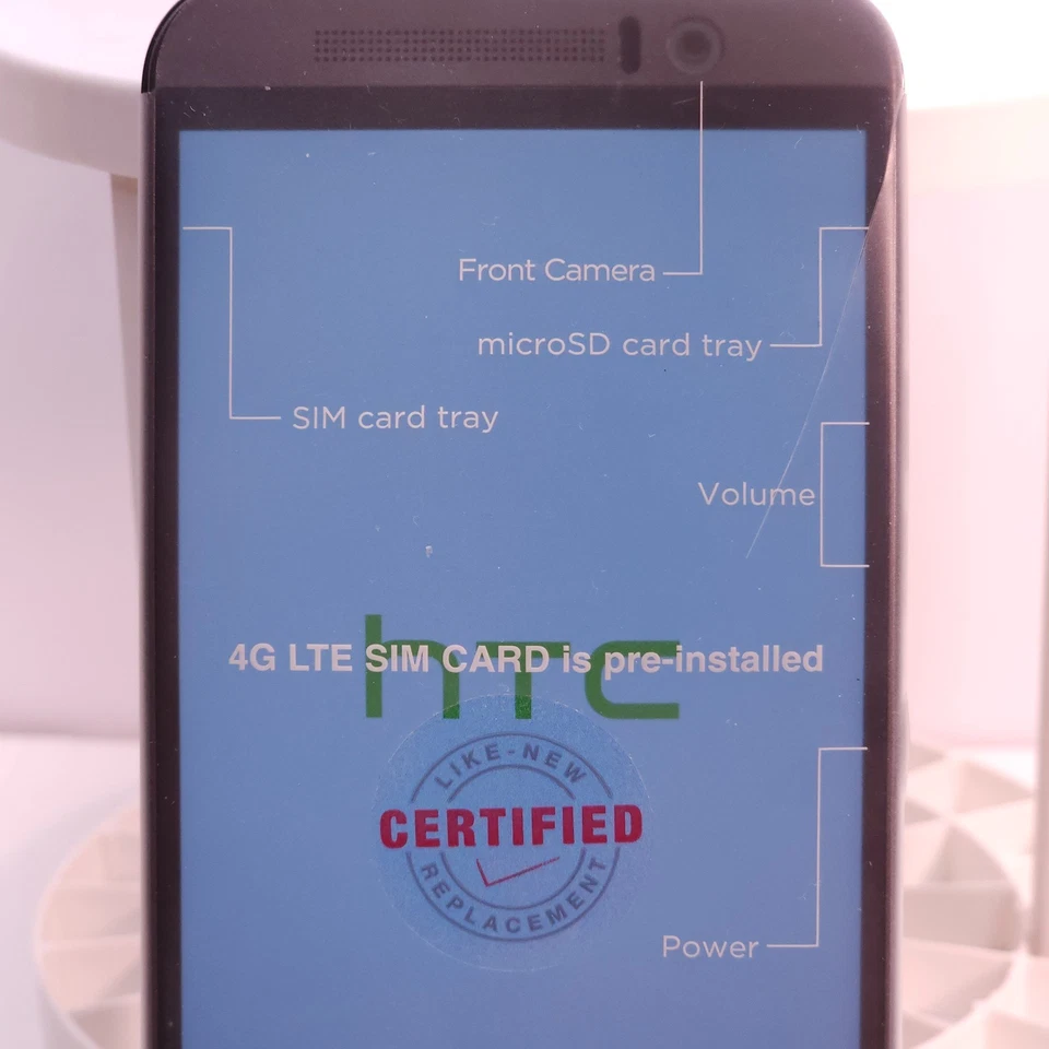 Replacement HTC One M8 32 GB Silver Gray Verizon Windows Smartphone Phone Only - Image 2 of 4