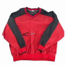 Nike Vintage 90s Windbreaker Pullover Red Black Jacket Men  s L Nylon Lightweight