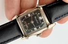 Rare 1953 L3 Bulova Tank Manual Wind Original Black Dial White Gold Filled RUNS