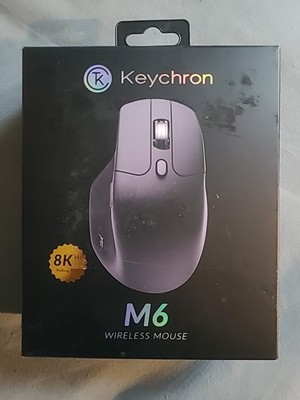 Keychron M6 Wireless Gaming Optical Mouse, Tri-Mode 2.4 GHz/Bluetooth 5.1/Wired 