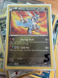 Pokemon TCG White Kyurem 102/149 Boundaries Crossed Regular Rare 2012 Unplayed