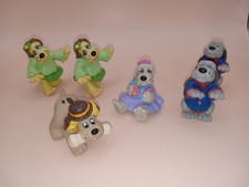VTG 1986 POUND PUPPIES PVC Figure Lot 6 BRIGHT EYES   COOLER   HOWLER   VIOLET