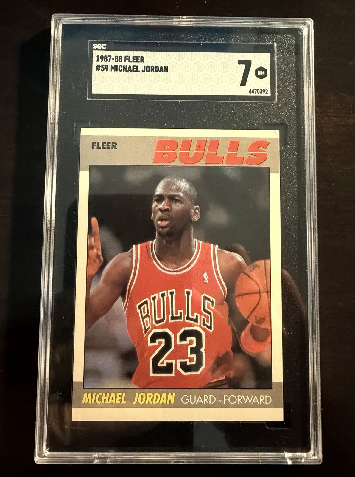 Fleer 1987-88 Michael Jordan #59 Chicago Bulls SGC 7 NM Basketball Card