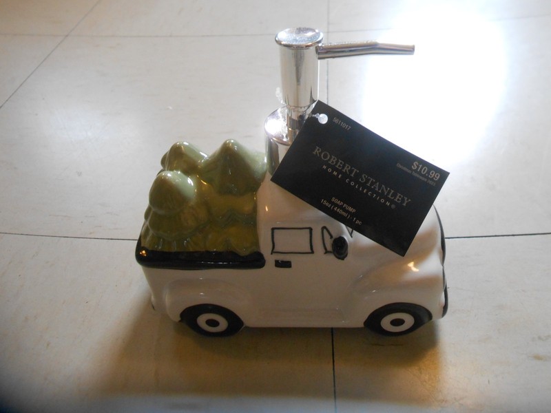 NEW ROBERT STANLEY PORCELAIN TRUCK SOAP DISPENSER