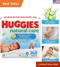 Natural Care Cucumber, Aloe  Vitamin E Baby Wipes - 3 Hypoallergenic Packs