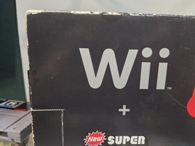 Nintendo Wii Bundle In Box- Black W Mario Bros Game- 1 Controller Nunchuck Cords