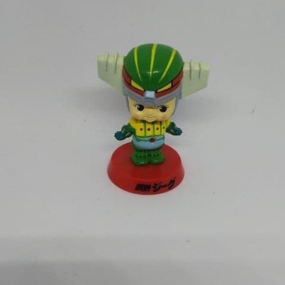 Kewpie Steel Jeeg Kopfschüttelfigur grün grau gelb Spielzeug leichte...