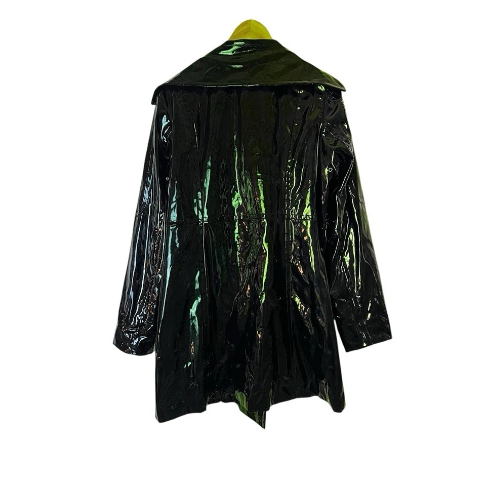 Women’s Mossimo Black Vinyl Double Breasted Jacket Coat XXL - Image 4 of 4