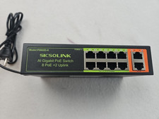 8 Port PoE Ethernet Switch, 2 Uplink, 100Mbps, 120W, 802.3af/at, Unmanaged