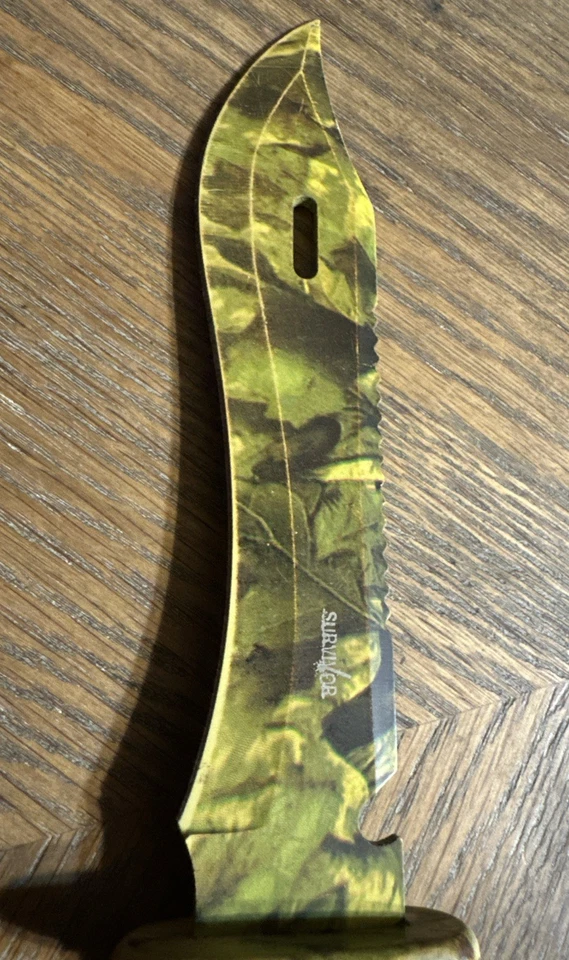 SURVIVOR USA DISEÑO PERSONALIZADO Cuchillo de Supervivencia Camuflaje Hoja Fija Acero Inoxidable Foto 2 de 4