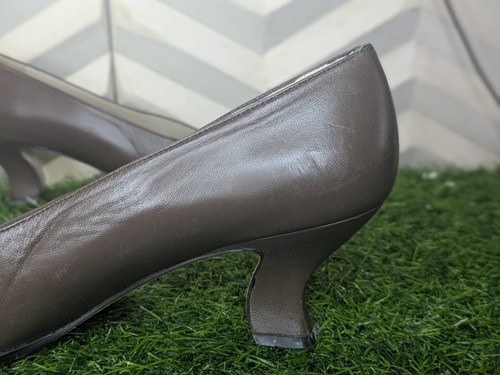 Vintage Delman Brown Pumps Shoes Classic Casual Womens Size 8 Made in Italy - Picture 12 of 14