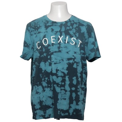 Defend Paris, T-shirt, Größe: L, Blau/Schwarz, Baumwolle, Print, Herren #hwS