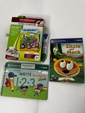 LeapFrog LeapReader Learn to Read 2 Set Pen, Bike Race, Ozzie Rescue, Numbers