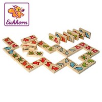 Eichhorn 100072282 - Holz Tierdomino, Domino Mit Bunten Tiermotiven, 28-Tlg. Fsc