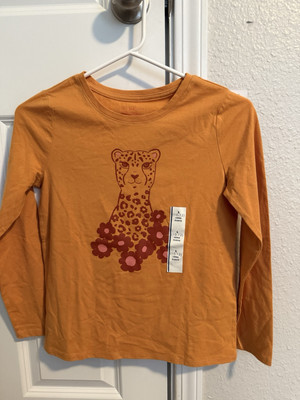 Children's T-shirt with long sleeves, yellow, new, 100 % cotton. size L.