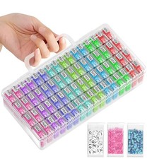 64 Jars Storage Containers for Diamond Art Kits for Adults, Portable Storage ...