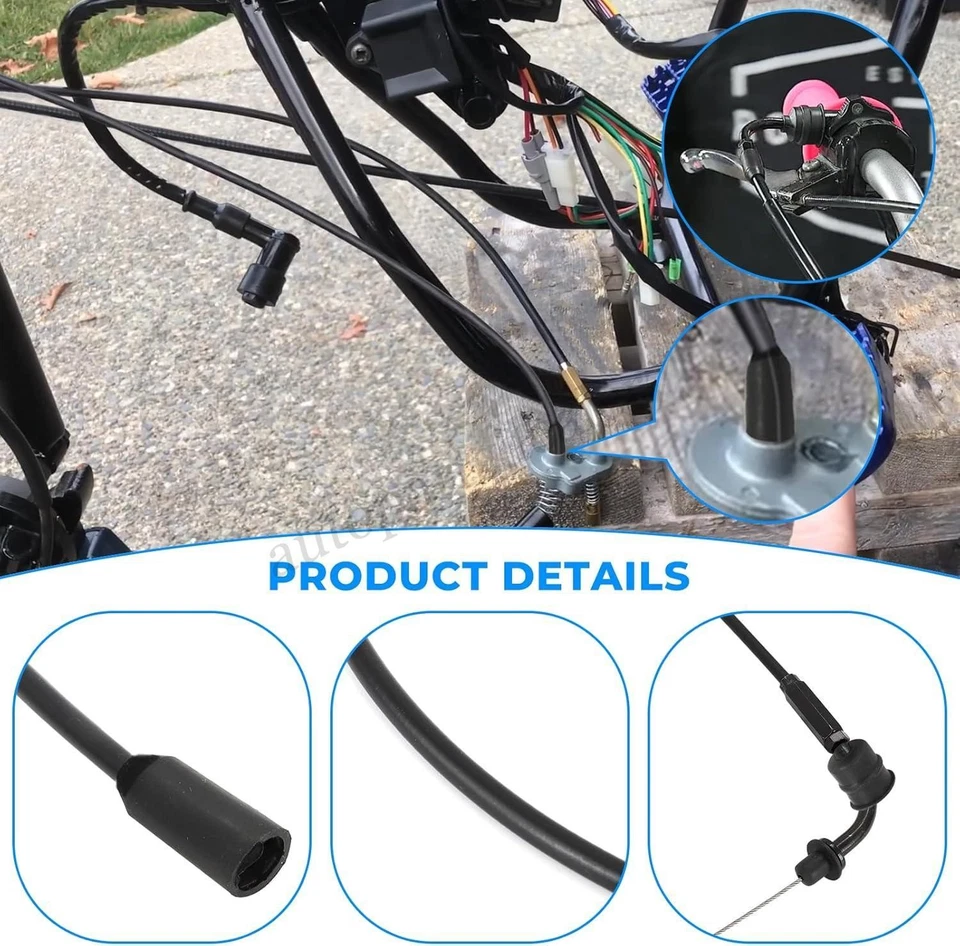 Se adapta a Yamaha PW50 cable de acelerador único para bomba de inyección de aceite eliminación 1981-2002 Foto 4 de 4