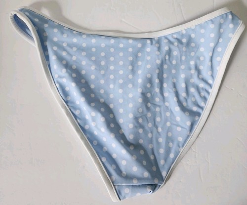 Pink by Frankies Bikinis Golden Hour Bikinihose klassisch Punkte blau Gr. M Neu mit Etikett - Bild 3 von 7