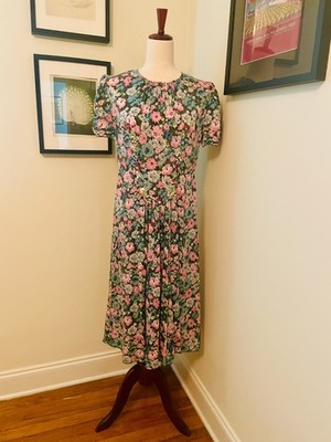 Marc Jacobs The 40 s Dress Size 8 Floral Jeweled Sequin Midi Rare