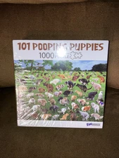 101 Pooping Puppies 1000 Piece Jigsaw Puzzle, NEW & SEALED IN BOX! ~ By FunWares
