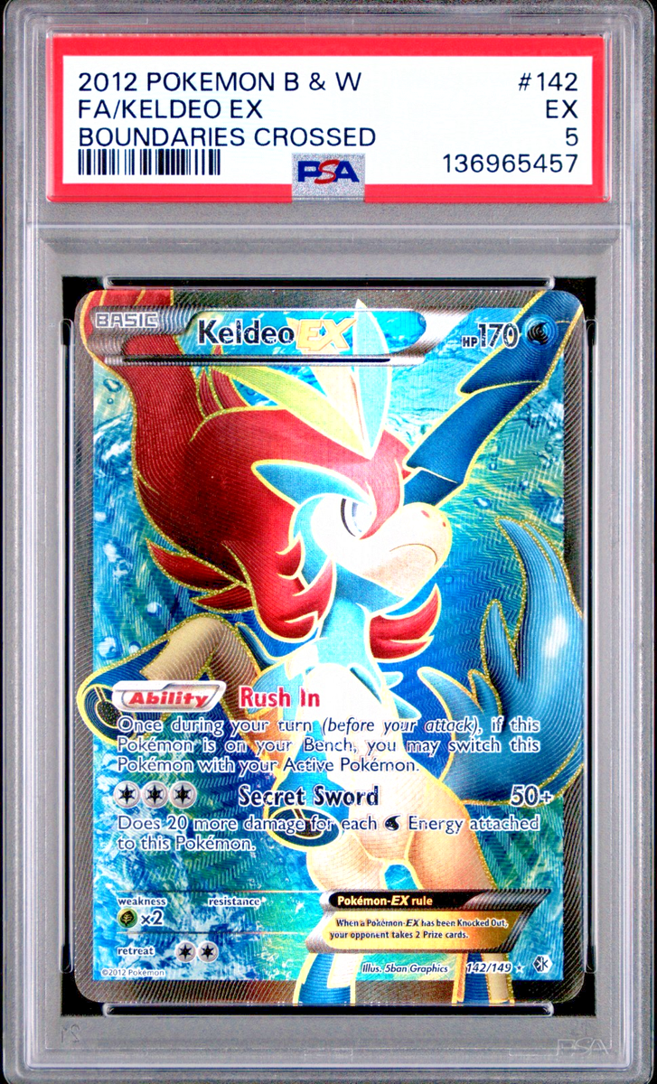 PSA 5 2014 Pokemon XY Boundaries Crossed Full Art Keldeo EX 142