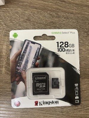 Kingston 128GB Canvas Select Plus microSDXC Card (100MB/s) with Adapter