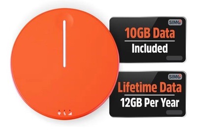 4G LTE Hotspot, Includes Lifetime Data (12GB Per Year) and 10GB Global Data