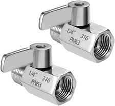 316 Stainless Steel Mini Ball Valve 1/4" NPT Male x Female