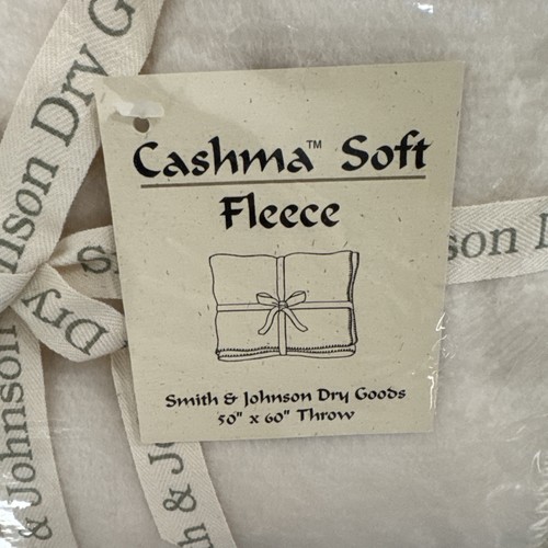 New Smith & Johnson Dry Goods Cashma Soft Blanket Natural Fleece 50" by 60" - Picture 2 of 13