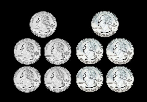 2008 P+D Hawaii Alaska Oklahoma Arizona New Mexico State Quarter Mint Roll Set - Picture 2 of 2