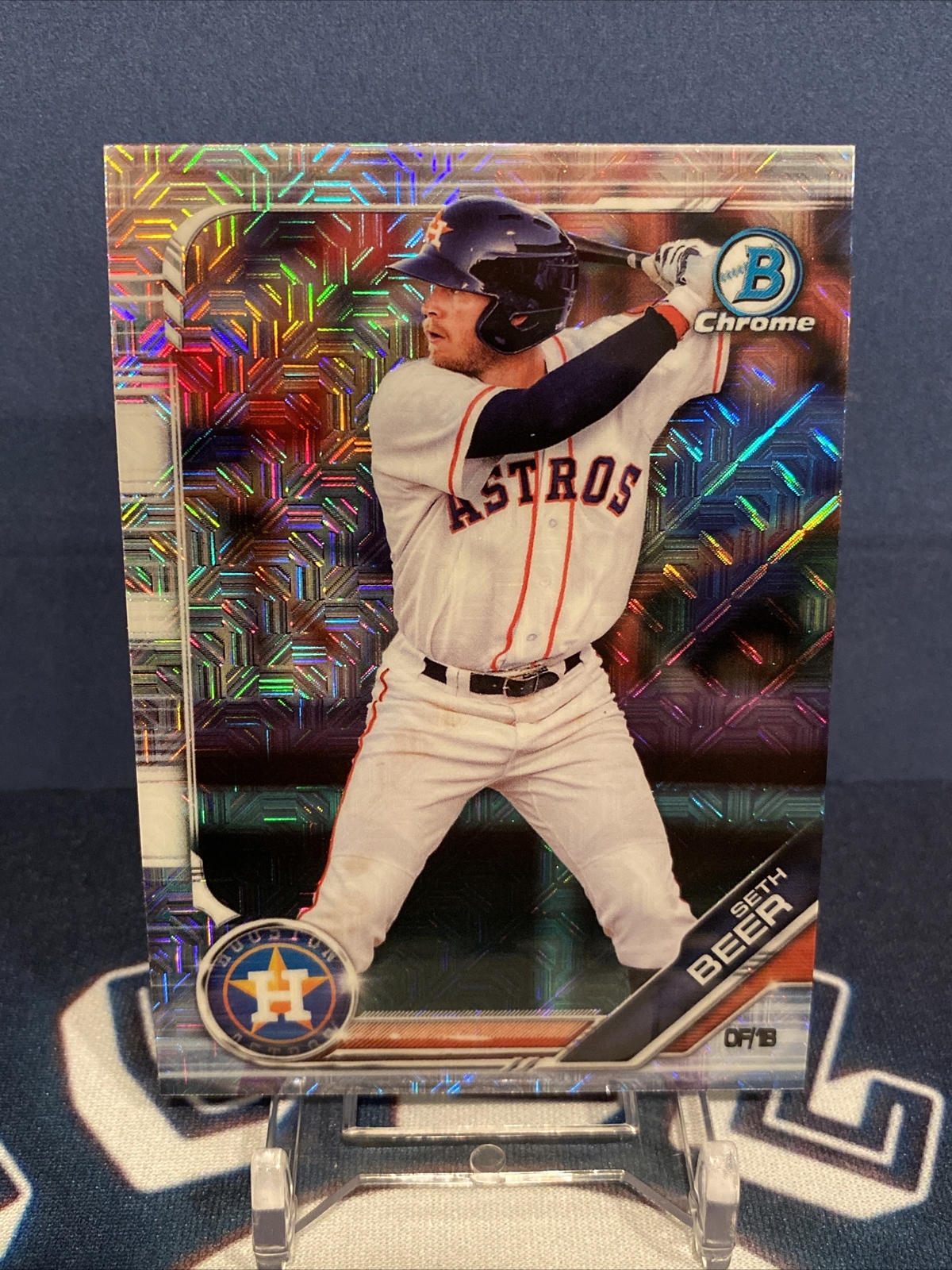 Seth Beer 2019 Bowman Chrome Prospects BCP14 Mega Box Mojo Refractor (Astros)