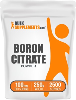 BulkSupplements Boron Citrate Powder 250g - 100 mg Per Serving