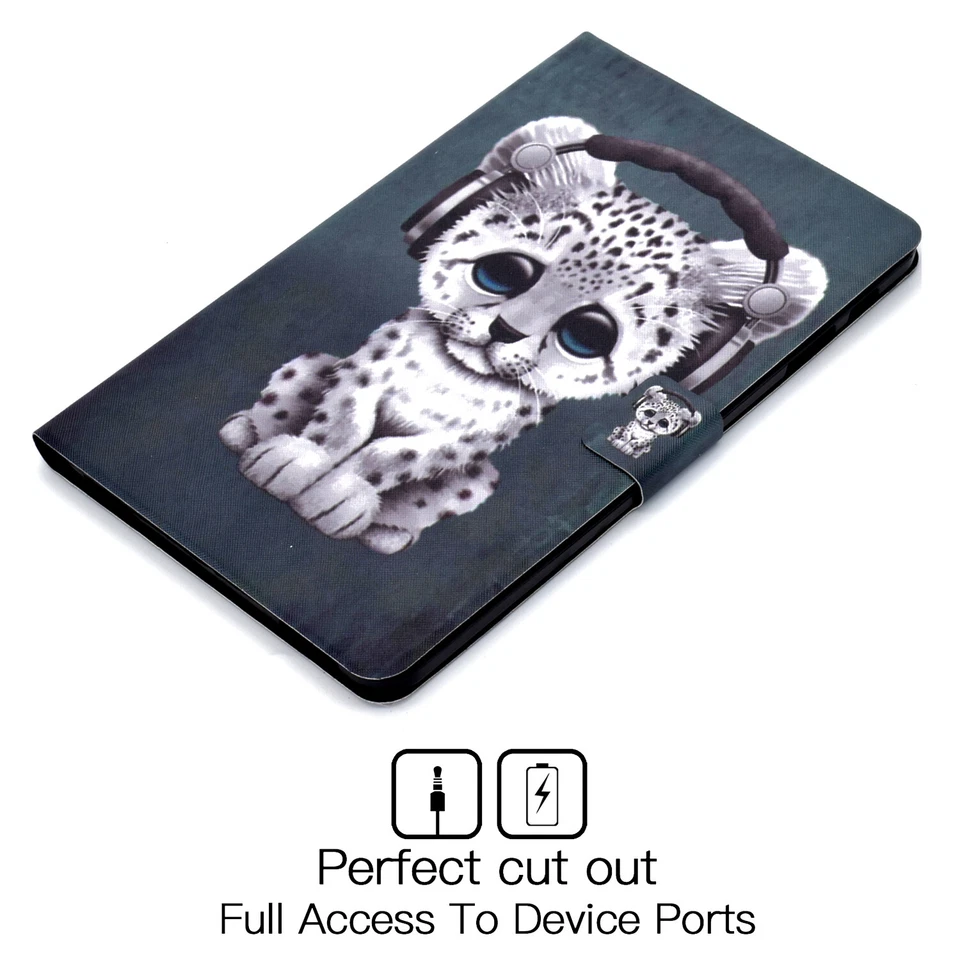 For Samsung Galaxy Tab S7 A7 S5E T580 T590 Case Smart Flip Leather Stand Cover - Image 3 of 4