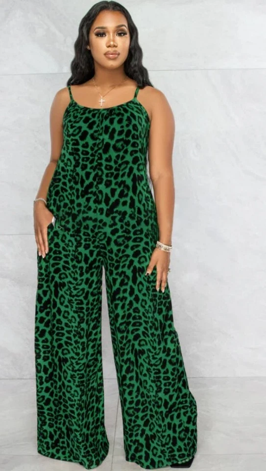 Mameluco pantalón leopardo verde
