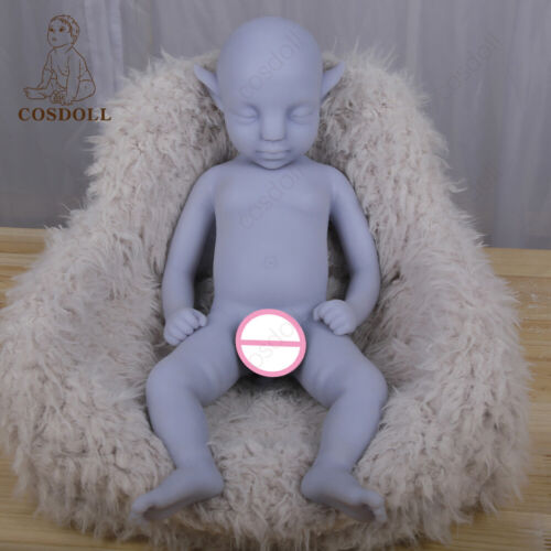 18inch Avatar Soft Silicone Reborn Girl/Boy Doll Closed Eyes Handmade Cute Baby - 第 1/11 張圖片