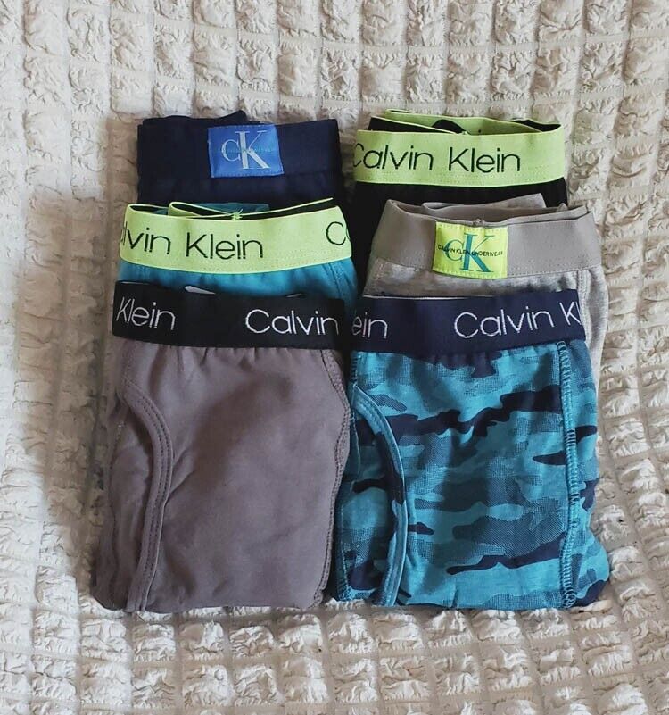 Calvin Klein Boys' Youth Boxer Briefs, 6-pack UNDERWEAR SHORT S M L XL  Boy's CK