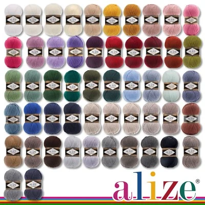 Alize 100 g Lanagold Wolle Garn zum Häkeln und Stricken Universal 52 Farben