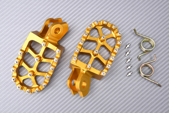 Repose-pieds Suzuki RMZ250 2014-2016 anti-glisse cales-pieds or pair