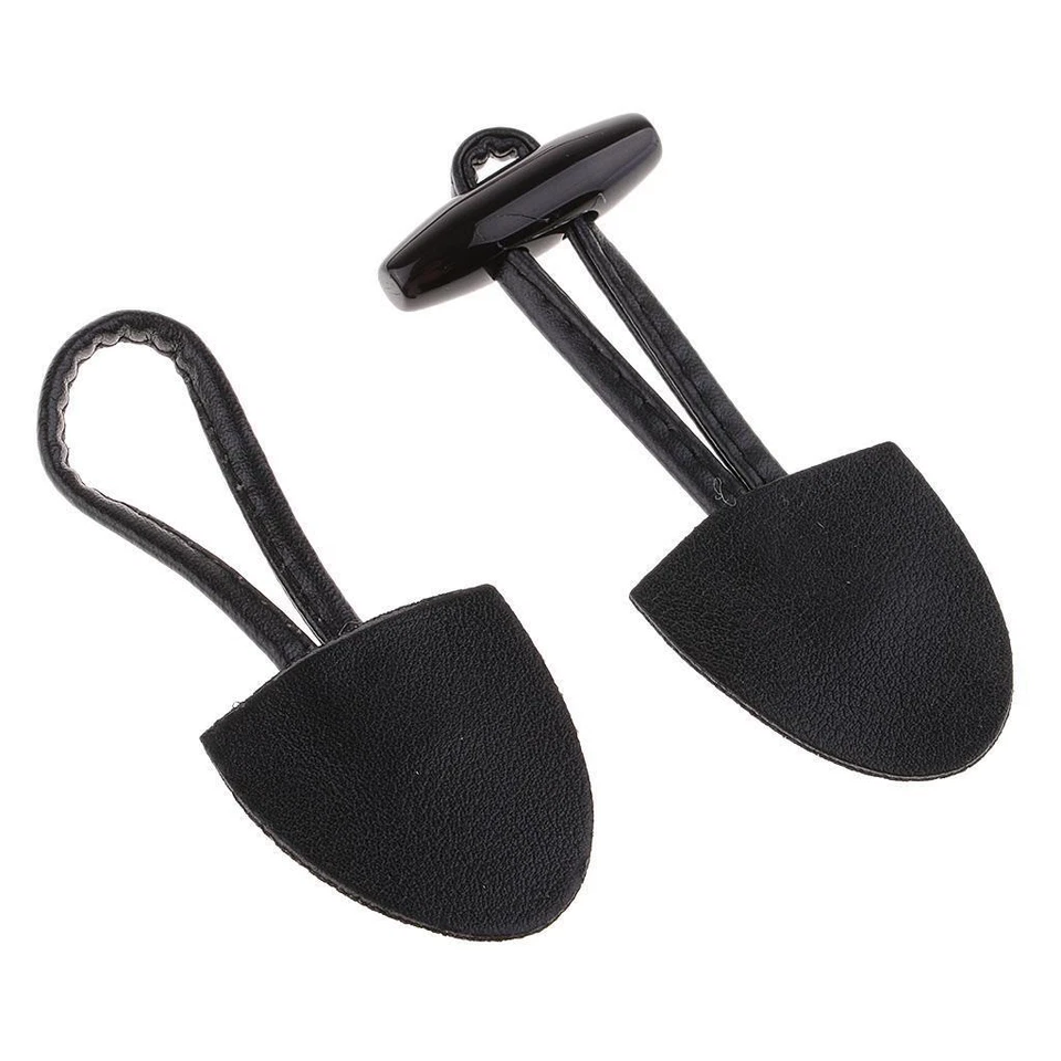 6 Pairs PU Leather Toggle Buttons for Duffle Coat Fastener - Image 2 of 4