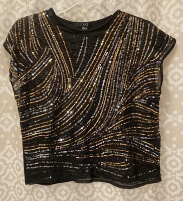 black and gold dressy tops