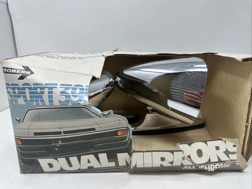 Pair Vintage 1982 Roberk Sport 395 Adjustable MIRRORS Chrome New