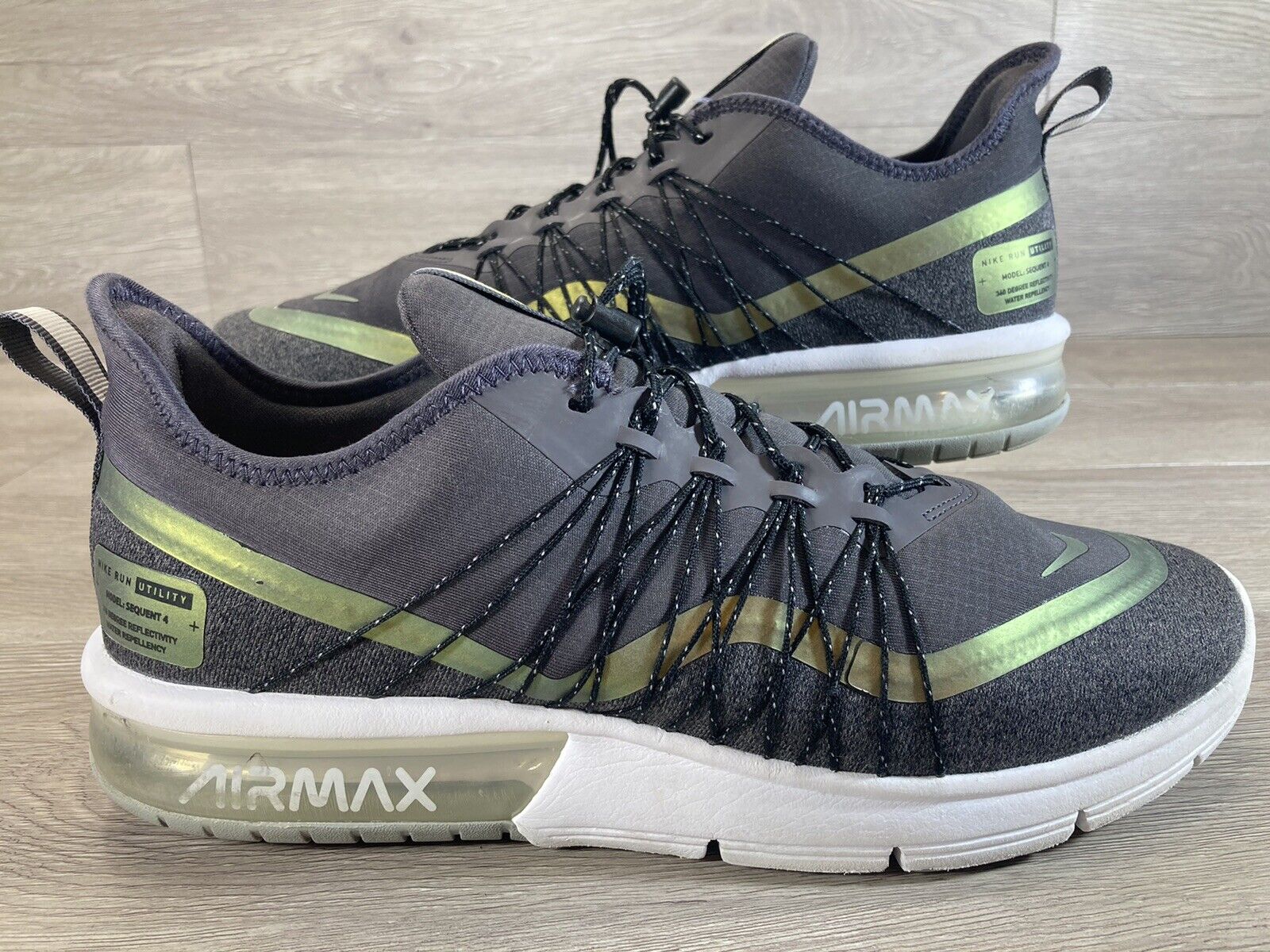 Así llamado brandy Velocidad supersónica Nike Air Max Sequent 4 Utility Mens Running Shoes Gray Size US 9.5 EUC |  eBay