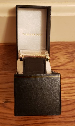 NEW Vintage, Vernier Women's Watch, Sparkling, Leather Strap, SA267 - Picture 2 of 6