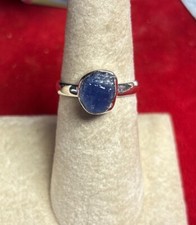 Sterling silver ring size 6 Sapphire Raw