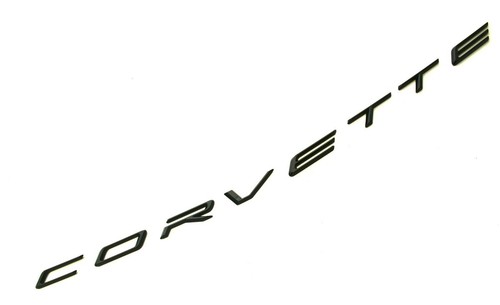 Nueva insignia de coche emblema letra trasera con guión para Corvette C8 2020 2021 negro brillante - Imagen 4 de 4