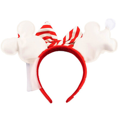 Loungefly Disney Snowman Mickey & Minnie Mouse Ears Striped  display picture 1