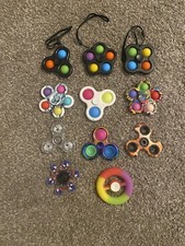 Used Lot Of 11 Pop-it Fidget Spinner And Fidget Spinner