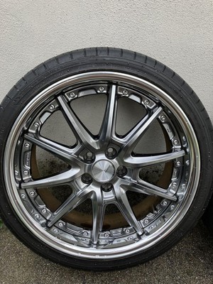 WORK LANVEC LS10 4Wheels 18inch 7.5J +41 5×100 NO TIRE For PRIUS 