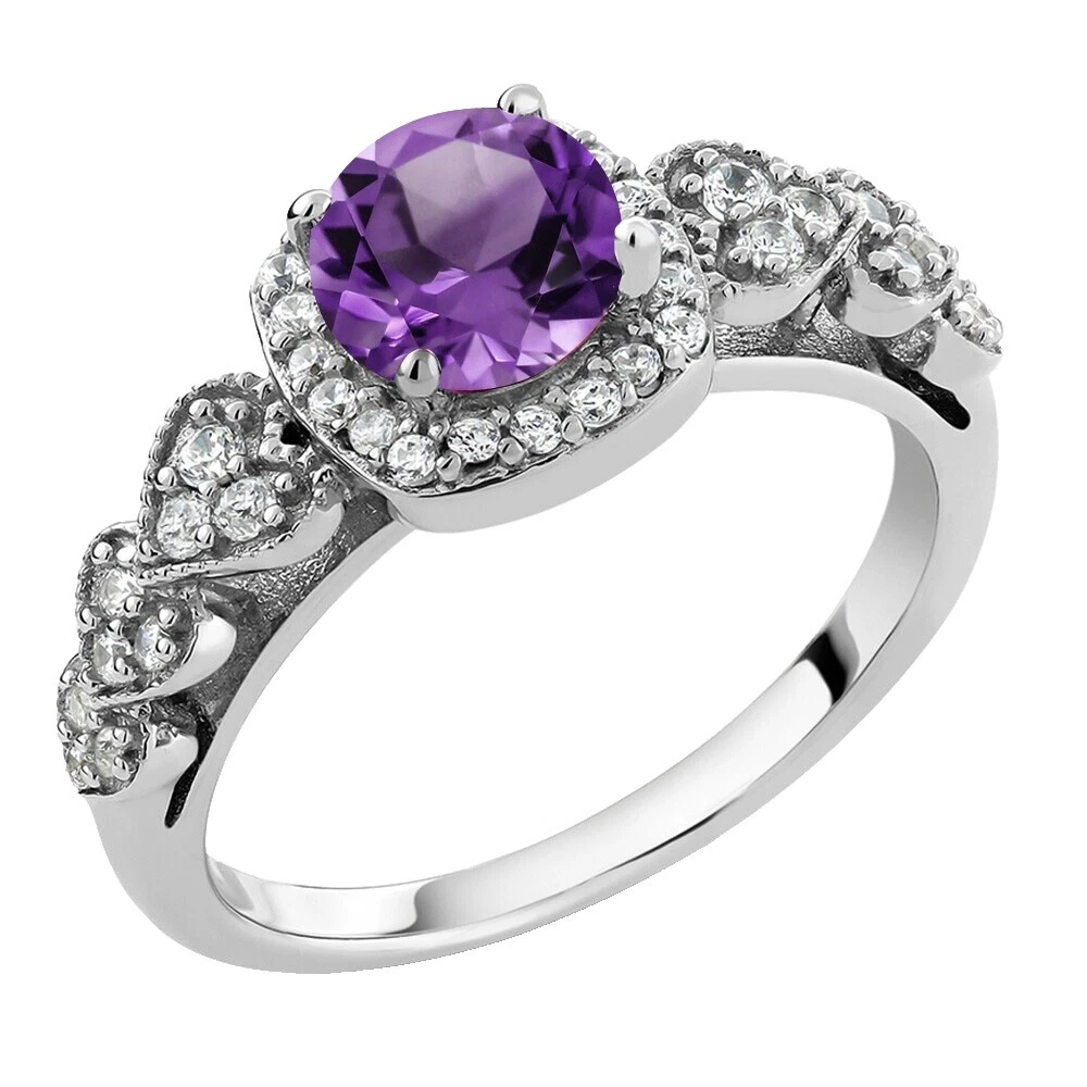 Corbata de Plata de Ley Amatista Broches y tachuelas para hombres