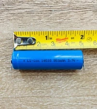 14500 800mAh 3.7V Lithium Ion Battery Flat-Top With Tabs - USA Ship